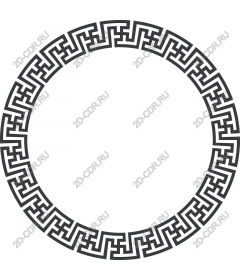  Elegant geometric round Greek key border