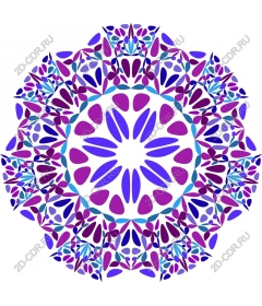  Bright floral mandala