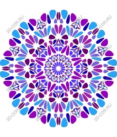  Bright flower mandala
