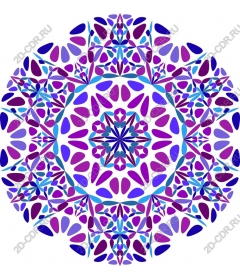 The harmony in purple mandala