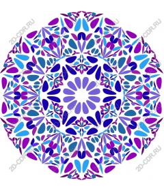  Bright floral mandala