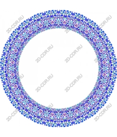  Elegant frame floral in blue and violet tones