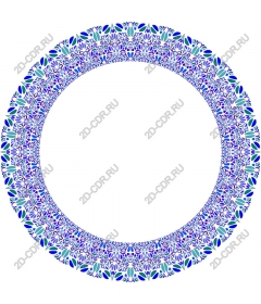 Floral round frame