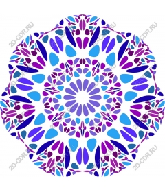  Bright floral mandala