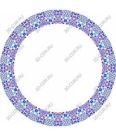  Bright floral decorative border