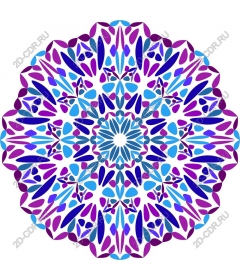 Bright floral mandala