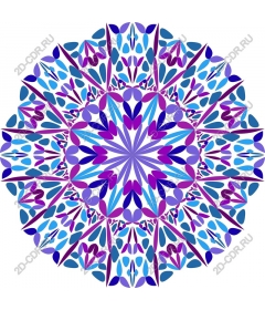  Bright blue-purple mandala