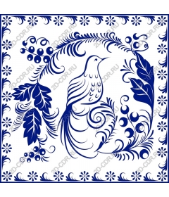  Flower blue bird