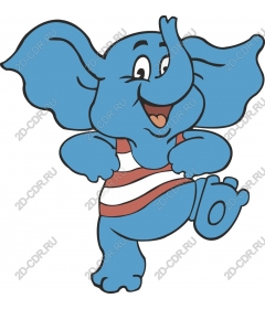 Fun blue elephant
