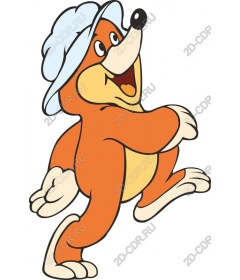 Funny cartoon mole