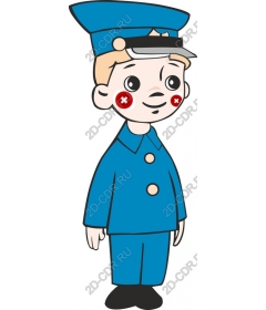  Charming playful boy in blue