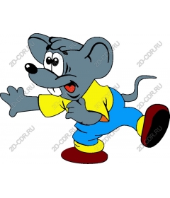 Playful cartoon mouse