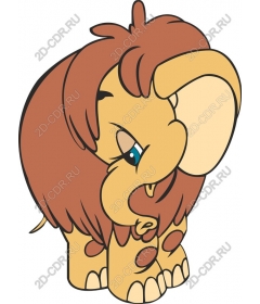  Adorable cartoon mammoth
