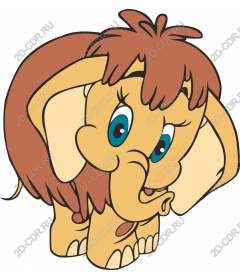 Playful cartoon elephant