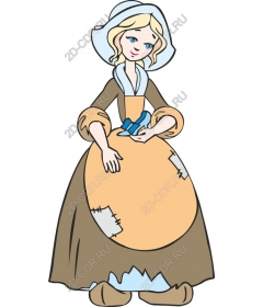 Vintage woman in traditional clothes
