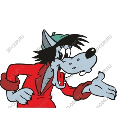 Bizarre cartoon wolf