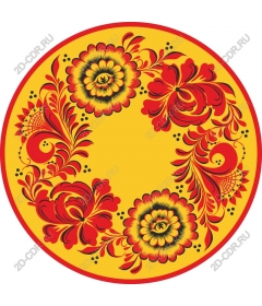  Bright floral circle