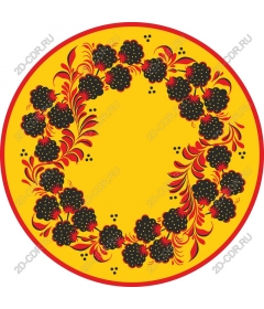  Bright wreath of black berries