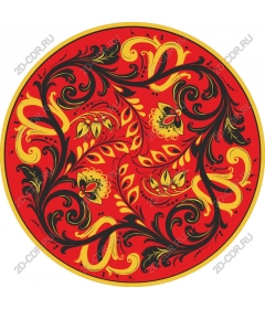  Elegant floral red and black motif