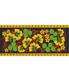  Bright hibiscus flower and cactus