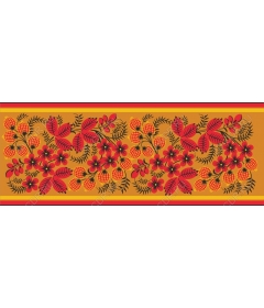  Bright red floral