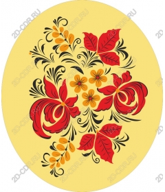  Bright floral - red and yellow