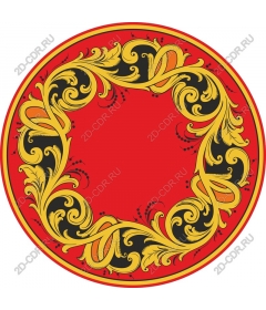  Elegant floral circular pattern