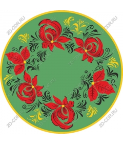  Bright floral circle