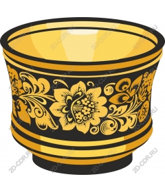 Exquisite gold floral bowl
