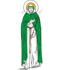Serene green the figure in the cloak