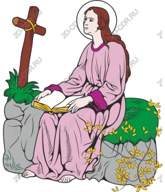  Calm spiritual work with a Cross and an Open Book