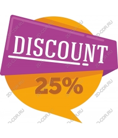 Icon with 25% discount