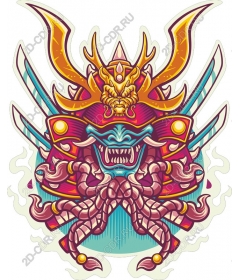 Samurai armor ferocious dragon
