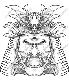 Mask fierce samurai
