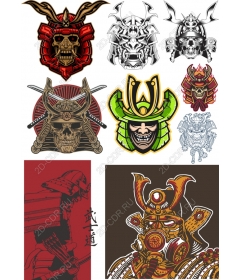 Samurai Skull Set