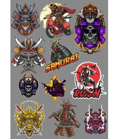 Set of cliparts "Samurai"