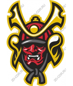 Mask fierce samurai
