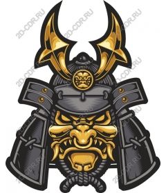 Mask fierce samurai