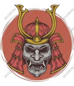 Mask fierce samurai