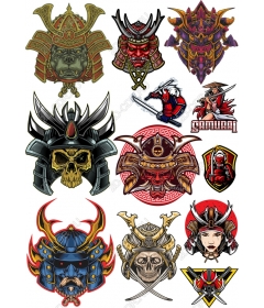 Samurai Warriors Set-Premium Clipart Set