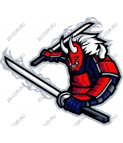  A ferocious samurai demon warrior