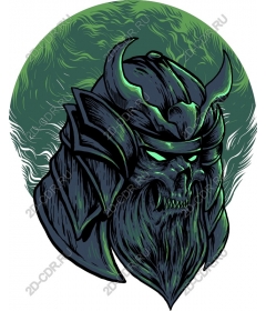  Dramatic skull warrior