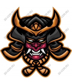 Mask fierce samurai