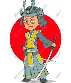The character of the cartoon "Samurai"