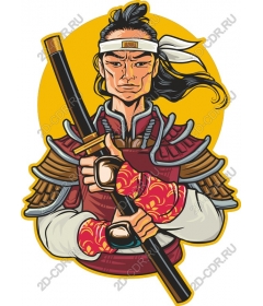  Fierce warrior-samurai