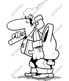  Bizarre cartoon handyman