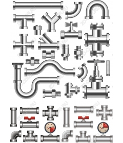 Комплект клипартов по сантехнике