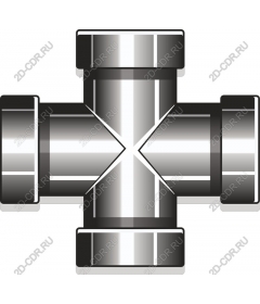 Крестообразный соединитель для хромированной трубы