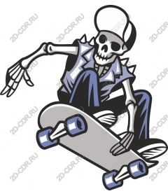  Skeleton skateboarder