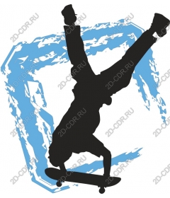  Skateboarding, handstand